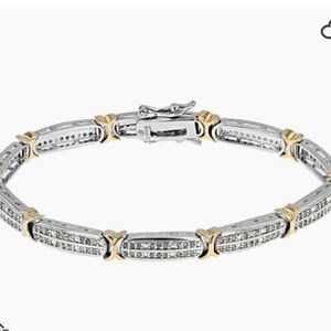 JTV Silver and Gold Women's Bracelet